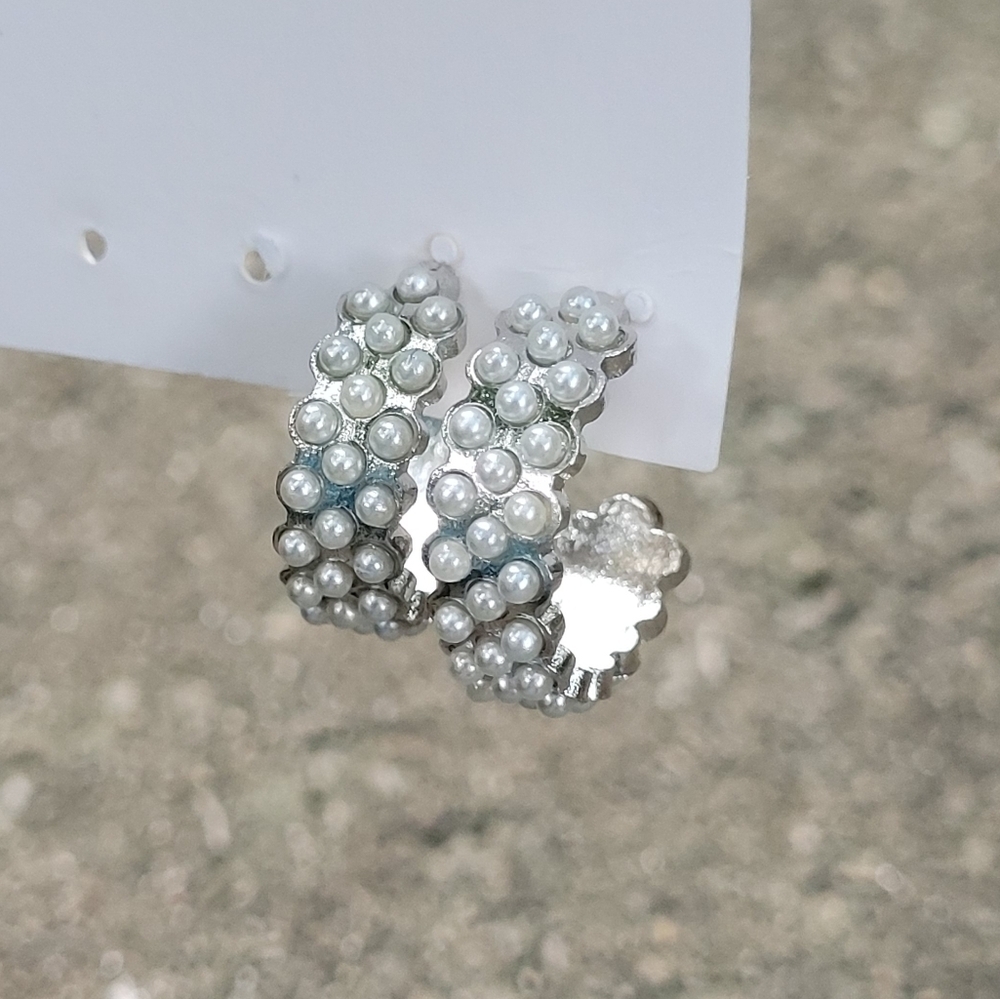 2 for $14! Silver Hoop Earrings NWOT